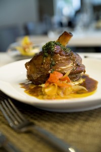 Braised Lamb Shank With Gremolata And Sweet Bell Pepper Ragout