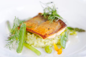 trout with lemon risotto