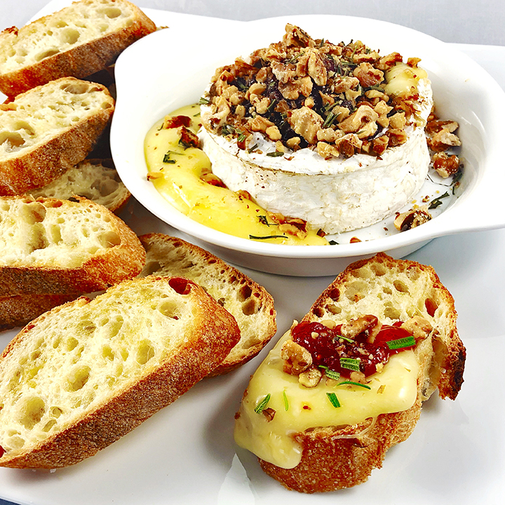 Camembert Cheese with Holiday Jam and Walnuts Fresh Chef Experience