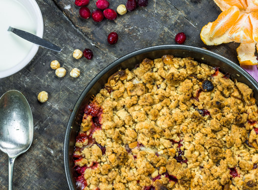 Cranberry & Apple Crumble