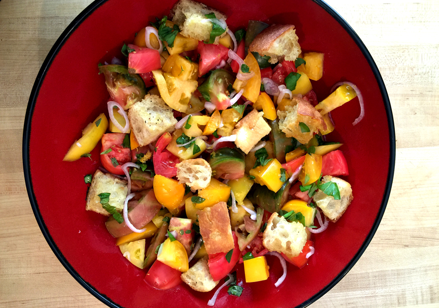 Panzanella Salad with Heirloom Tomatoes