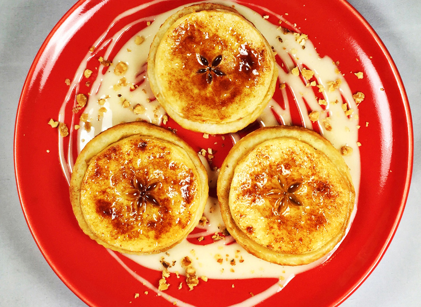 Tartes Pomme with Cider Icing and Walnuts