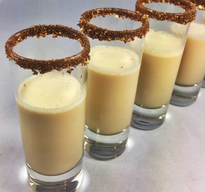 Bourbon, Chocolate, & Pecan Pie Shooters