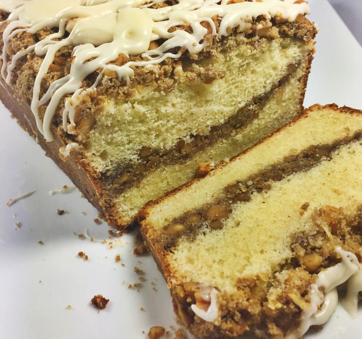 Sour Cream and Cardamom Quick Bread with Walnut Streusel