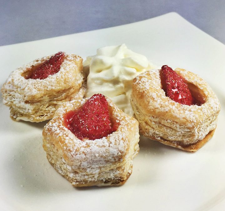 Strawberry Rhubarb Tarts With Whipped Cream