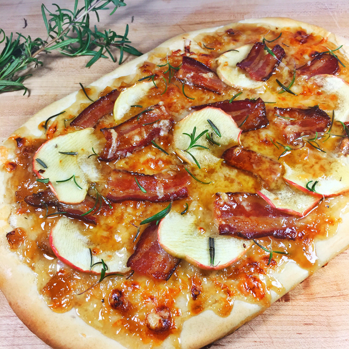 Apple & Bacon Flatbread With Onion Jam And Rosemary Fresh Chef Experience
