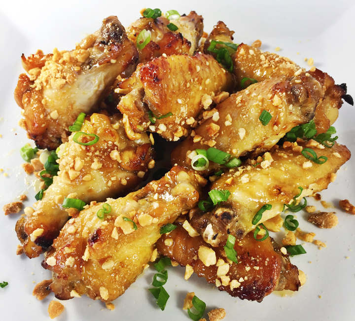 Maple Peanut Chicken Wings