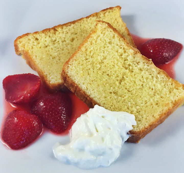 Ginger Citrus Cake With Compressed Strawberries