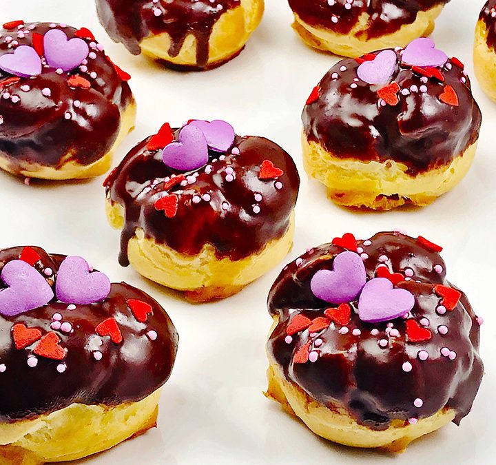 Raspberry Filled Cream Puffs