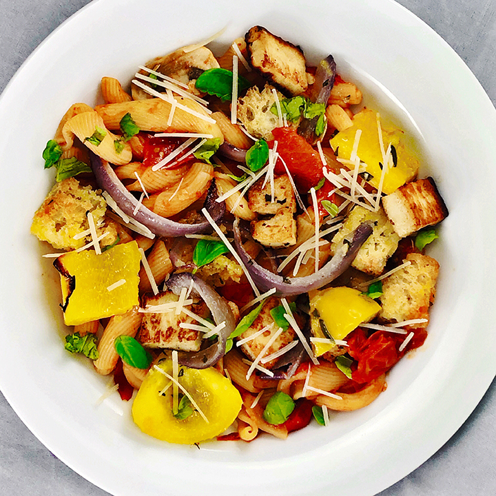 Pasta with Halloumi Cheese and Oven Roasted Vegetables Fresh Chef