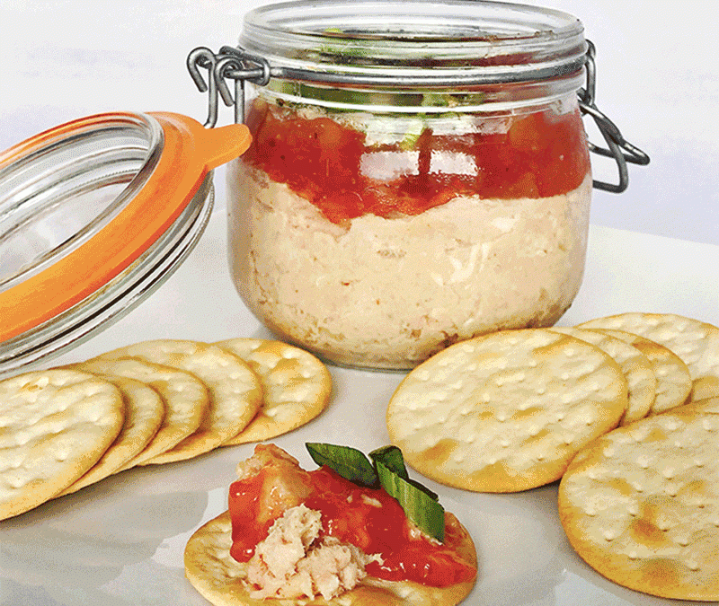 Country Ham Spread with Hot Pepper Peach Jam
