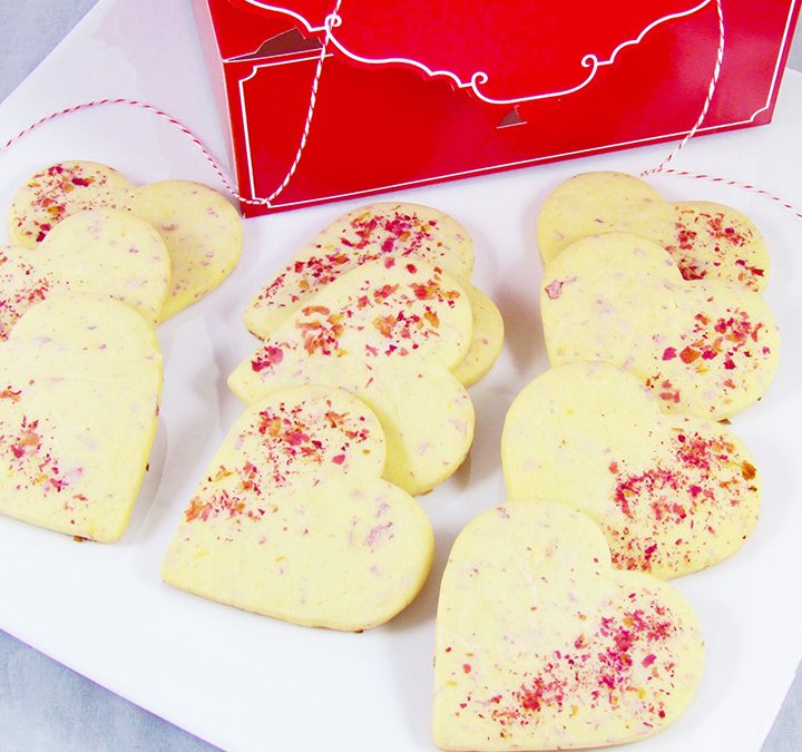 Rose Petal Shortbread Cookies