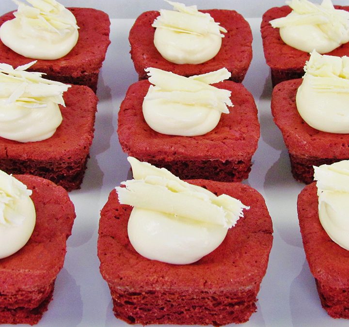 Valentine Brownies with Cream Cheese Icing