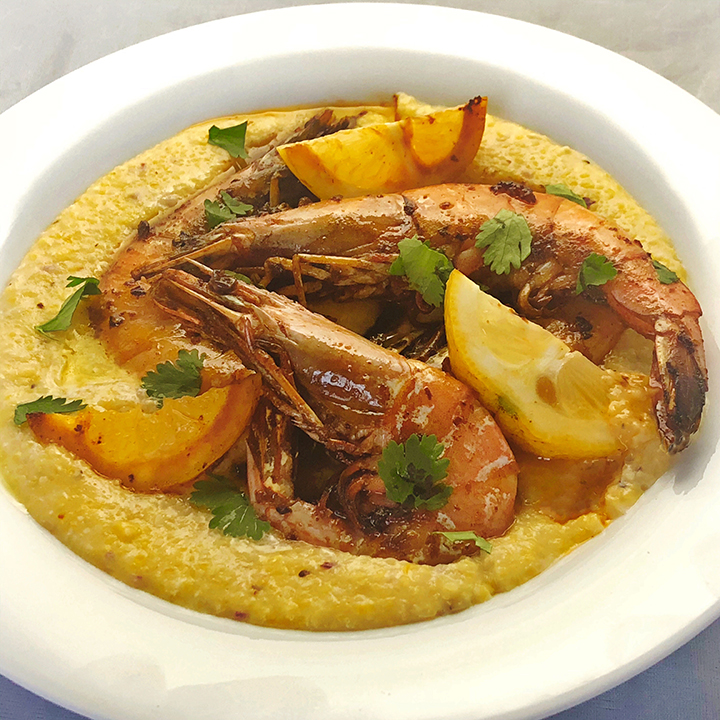 Cajun BBQ Shrimp with Creamy Corn Grits Fresh Chef Experience