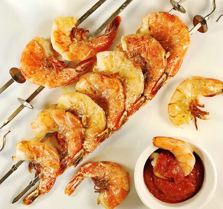 Salt Crusted Shrimp With Gochujang Dipping Sauce