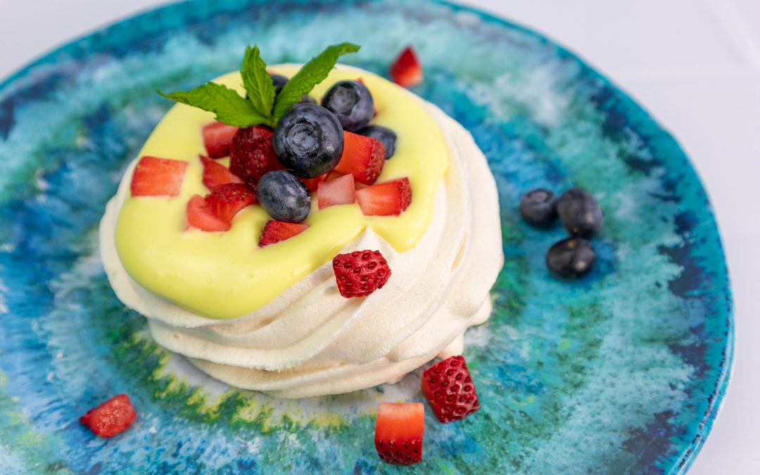 Lemon Curd and Summer Fruit Meringues