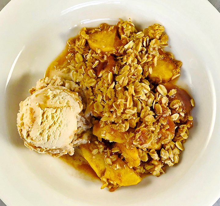 Apple Oat Crumble with Ice Cream