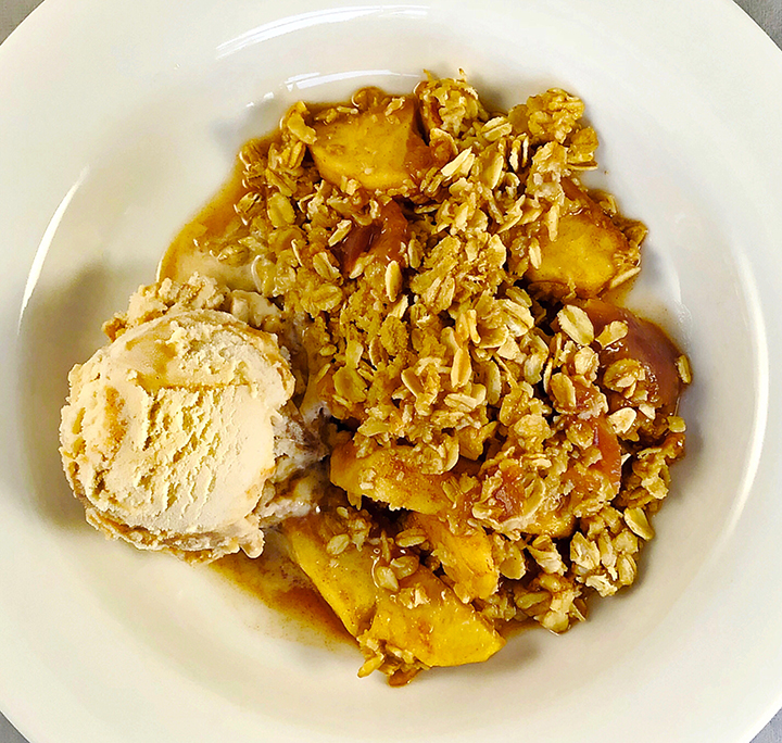 Apple Oat Crumble with Ice Cream Fresh Chef Experience